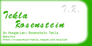 tekla rosenstein business card